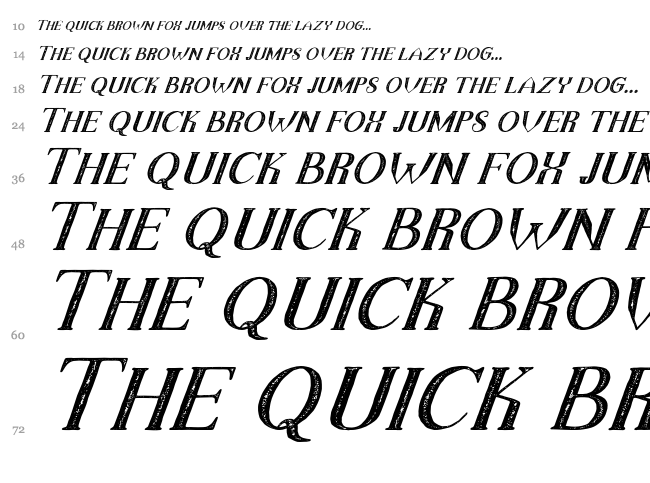 The Dark Titan font waterfall